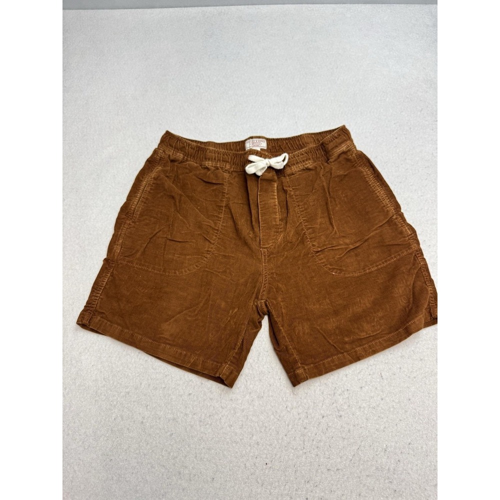 Wallace & Barnes Shorts Mens Large Brown Corduroy Drawstring Elastic Waist
